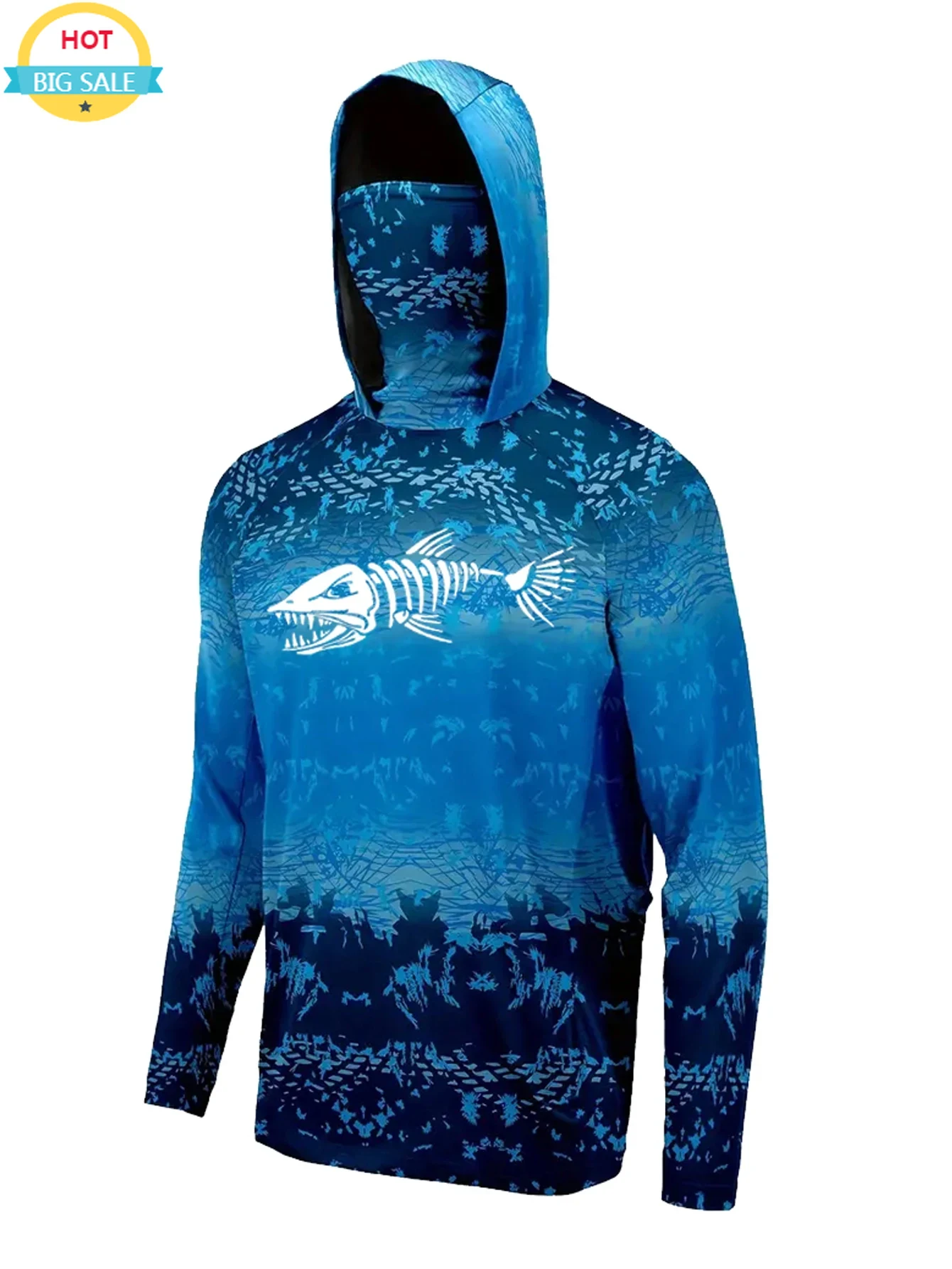 Fishing Mask Sun Protection - UPF 50+ Hooded Fishing Clothes Men