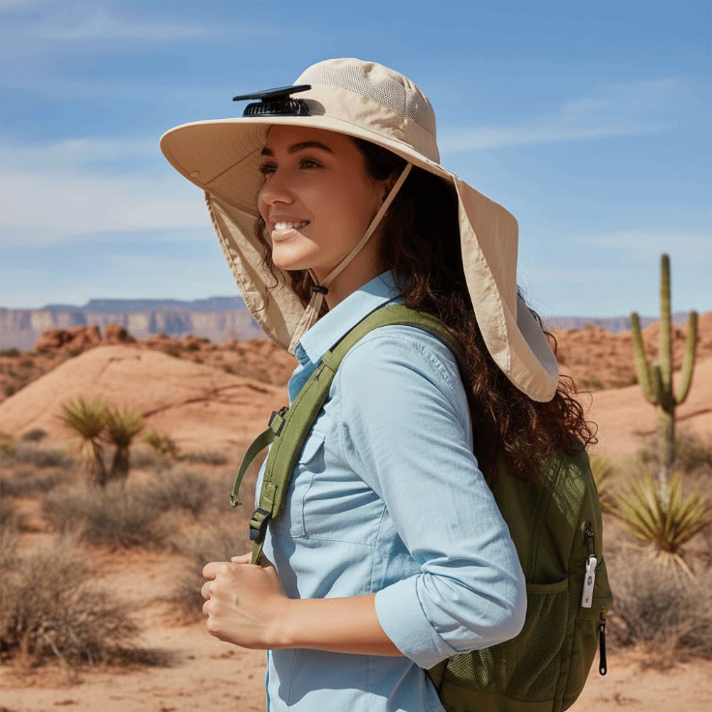 Gift UPF50+ Solar Fan Hat Wate - огляд і ціна Fishing Hat