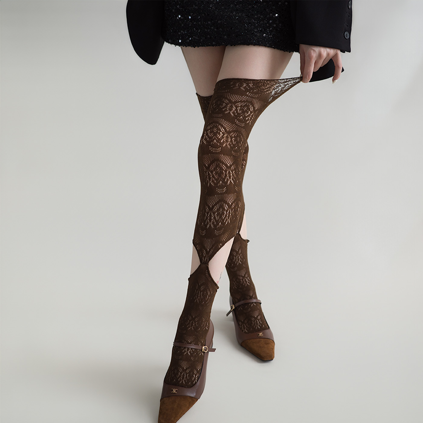 Women's Lace Hollow Over Knee  - огляд і ціна Fishing Socks