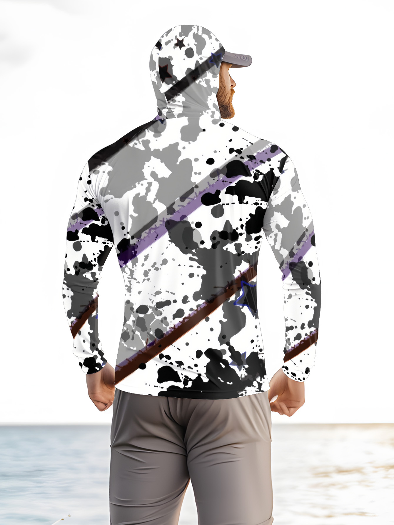 Men Hood Fishing Shirt long sl - огляд і ціна Fishing Shirt Uv Protection